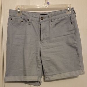 Women's Light Gray Denim Shorts